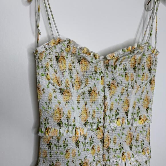 V. Chapman X REVOLVE Drew Mini Dress Smocked Womens Size 2 Floral - Picture 6 of 16